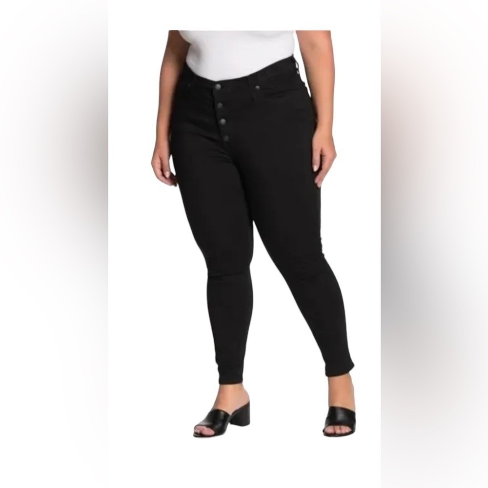 Madewell Women's Size 36 Black Denim Jeans 9" Mid Rise Skinny Stretch